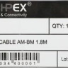 Кабель USB2.0 USB A(m) - USB B(m), 1.8м, серый [218998]