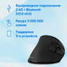 Мышь Oklick 990MW, вертикальная, оптическая, беспроводная, USB, черный [1533172]