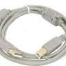 Кабель USB2.0 USB A(m) - USB B(m), ферритовый фильтр , 1.8м, серый