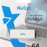 Флешка USB NETAC U185 64ГБ, USB2.0, белый [nt03u185n-064g-20wh]