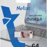 Флешка USB NETAC UA31 64ГБ, USB2.0, розовый [nt03ua31n-064g-20pk]