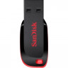 Флешка USB Sandisk Cruzer Blade 64ГБ, USB2.0, черный и красный [sdcz50-064g-b35]