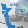 Флешка USB NETAC U326 64ГБ, USB2.0, серебристый [nt03u326n-064g-20pn]