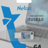 Флешка USB NETAC UA31 64ГБ, USB2.0, синий [nt03ua31n-064g-20bl]