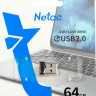 Флешка USB NETAC UM81 64ГБ, USB2.0, черный [nt03um81n-064g-20bk]