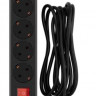Сетевой фильтр Buro 500SH-1.8-UPS-B, 1.8м, черный