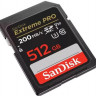 Карта памяти SDXC UHS-I U3 Sandisk 512 ГБ, 200 МБ/с, Class 10, SDSDXXD-512G-GN4IN, 1 шт.