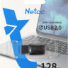 Флешка USB NETAC U197 128ГБ, USB2.0, черный и красный [nt03u197n-128g-20bk]