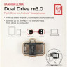 Флешка microUSB Sandisk Ultra Dual 64ГБ, USB3.0, черный [sddd3-064g-g46]