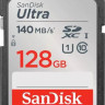 Карта памяти SDXC UHS-I Sandisk Ultra 128 ГБ, 140 МБ/с, Class 10, SDSDUNB-128G-GN6IN