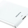 Внешний диск HDD A-Data HV620S, 2ТБ, белый [ahv620s-2tu31-cwh]