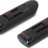 Флешка USB Sandisk Cruzer Glide 128ГБ, USB3.0, черный и красный [sdcz600-128g-g35]