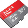 Карта памяти microSDXC UHS-I U1 Sandisk Ultra 512 ГБ, 150 МБ/с, Class 10, SDSQUAC-512G-GN6MN, 1 шт.