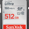 Карта памяти SDXC UHS-I Sandisk Ultra 80 512 ГБ, 150 МБ/с, Class 10, SDSDUNC-512G-GN6IN, 1 шт.