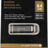 Флешка USB Sandisk Extreme Go 64ГБ, USB3.1, черный [sdcz810-064g-g46]