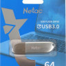 Флешка USB NETAC U352 64ГБ, USB3.0, серебристый [nt03u352n-064g-30pn]