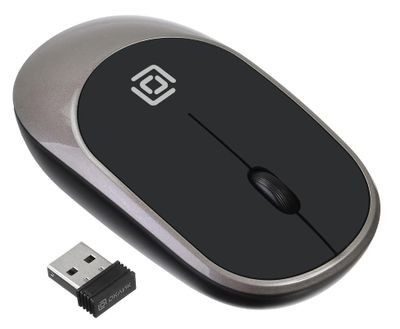 Мышь Oklick 535MW, оптическая, беспроводная, USB, черный и серый [1103653]