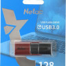 Флешка USB NETAC U182 128ГБ, USB3.0, красный и черный [nt03u182n-128g-30re]