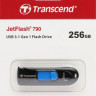Флешка USB Transcend Jetflash 790 256ГБ, USB3.0, черный и синий [ts256gjf790k]