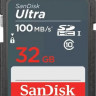Карта памяти SDHC UHS-I Sandisk Ultra 32 ГБ, 100 МБ/с, Class 10, SDSDUNR-032G-GN3IN, 1 шт.
