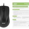 Мышь Acer OMW136, оптическая, проводная, USB, черный [zl.mceee.01a]
