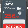 Карта памяти SDXC UHS-I Sandisk Ultra 256 ГБ, 100 МБ/с, Class 10, SDSDUNR-256G-GN3IN, 1 шт.