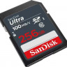 Карта памяти SDXC UHS-I Sandisk Ultra 256 ГБ, 100 МБ/с, Class 10, SDSDUNR-256G-GN3IN, 1 шт.