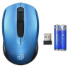 Мышь Oklick 475MW, оптическая, беспроводная, USB, черный и синий [945833]