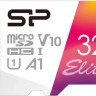 Карта памяти microSDHC UHS-I U1 Silicon Power Elite 32 ГБ, 100 МБ/с, Class 10, SP032GBSTHBV1V20SP, 1 шт., переходник SD