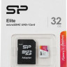 Карта памяти microSDHC UHS-I U1 Silicon Power Elite 32 ГБ, 100 МБ/с, Class 10, SP032GBSTHBV1V20SP, 1 шт., переходник SD