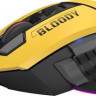 Мышь A4TECH Bloody W95 Max Sports, игровая, оптическая, проводная, USB, желтый и серый [w95 max sports lime]