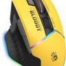 Мышь A4TECH Bloody W95 Max Sports, игровая, оптическая, проводная, USB, желтый и серый [w95 max sports lime]