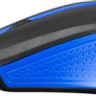 Мышь Oklick 225M, оптическая, проводная, USB, черный и синий [288233]
