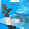 Флешка USB NETAC UM1 16ГБ, USB3.2, серебристый [nt03um1n-016g-32pn]