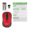 Мышь Acer OMR136, оптическая, беспроводная, USB, красный [zl.mceee.01j]