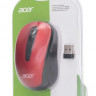 Мышь Acer OMR136, оптическая, беспроводная, USB, красный [zl.mceee.01j]