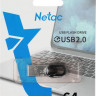 Флешка USB NETAC UM2 64ГБ, USB2.0, серебристый и черный [nt03um2n-064g-20bk]