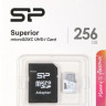 Карта памяти microSDXC UHS-I U3 Silicon Power Superior 256 ГБ, 100 МБ/с, Class 10, SP256GBSTXDA2V20SP, 1 шт., переходник SD