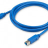 Кабель USB3.0 Buro USB A(m) - USB B(m), 1.8м, синий [usb3.0-am/bm]