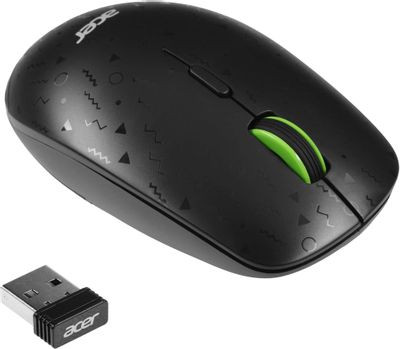 Мышь Acer OMR307, оптическая, беспроводная, USB, черный [zl.mcecc.022]
