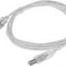 Кабель USB2.0 Buro USB A(m) - USB B(m), 1.8м, прозрачный [usb2.0-am/bm-trans]