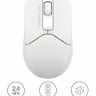 Мышь A4TECH Fstyler FG12S, оптическая, беспроводная, USB, белый