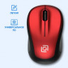 Мышь Oklick 665MW, оптическая, беспроводная, USB, черный и красный [1025135]
