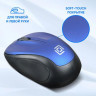 Мышь Oklick 665MW, оптическая, беспроводная, USB, черный и синий [1025132]