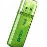 Флешка USB Silicon Power Helios 101 16ГБ, USB2.0, зеленый [sp016gbuf2101v1n]