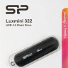 Флешка USB Silicon Power LuxMini 322 64ГБ, USB2.0, черный [sp064gbuf2322v1k]