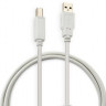 Кабель USB2.0 Buro USB A(m) - USB B(m), ферритовый фильтр , 1.8м, серый [usb2.0-am/bm-1.8m-mg]