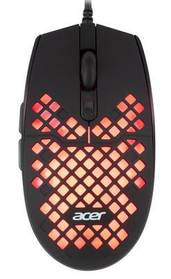 Мышь Acer OMW134, игровая, оптическая, проводная, USB, черный [zl.mceee.018]