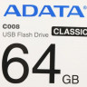 Флешка USB A-Data Classic C008 64ГБ, USB2.0, красный и черный [ac008-64g-rkd]