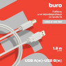 Кабель USB2.0 Buro USB A(m) - USB B(m), 1.8м, серый [usb2.0-am/bm]
